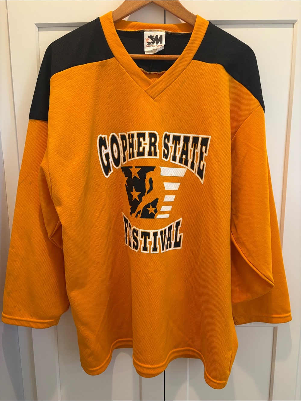 Gopher State Festival Hockey Jersey in Gold with Black Accents